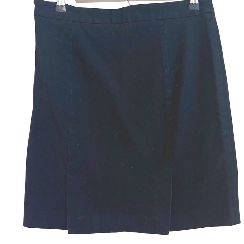 Gap Womens Black Stretch Cotton Blend Mini Skirt Size 6 Casual Career Side Zip